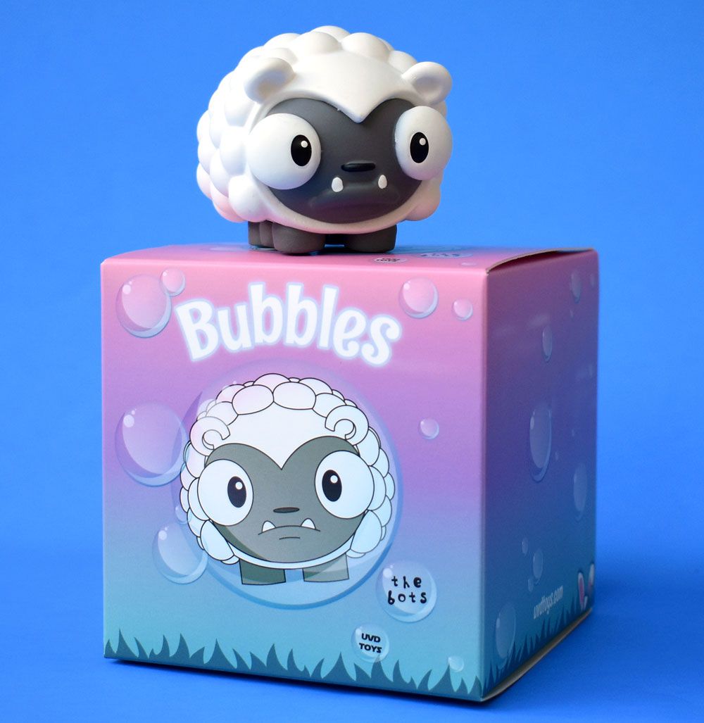 The Bots x UVD Toys BUBBLES vinyl figure release announced